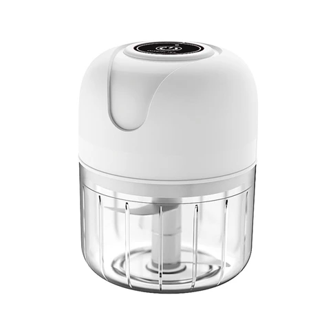 Mini Processador Elétrico Moedor Carne Vegetais Alho Fruta Amendoim Recarregável USB 250ml